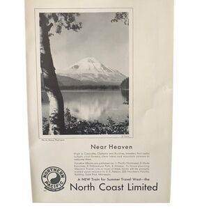 Vintage 1930 Northern Pacific Rail North Coast Limited Ad Advertisement